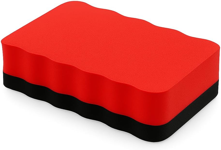 144 Pieces Board Erasers (132mm x 60mm x 20mm Assorted Colors for Whiteboards and Chalkboards)