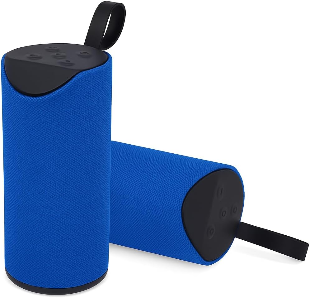 Portable Bluetooth Speaker with Powerful Stereo Sound – Super Bass, Splashproof Wireless Speaker with Dual Power Supply, Bluetooth 4.0 Compatible for Phones, Tablets, and TVs