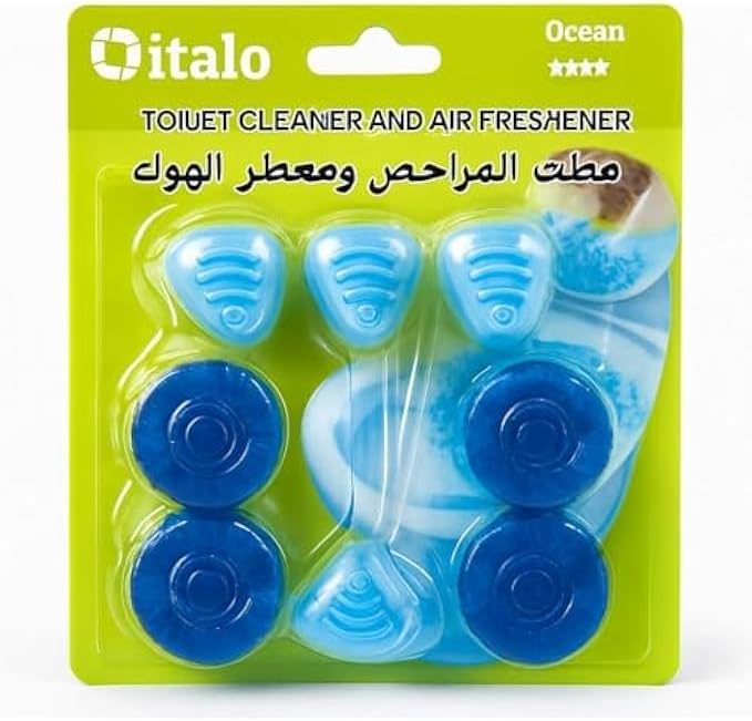 96 Pieces Toilet Cleaner & Air Freshener Gel - Disinfectant Bathroom Cleaners (Limescale Remover & Odour Eliminator – Fresh Citrus Scent)