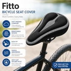 96 Pieces Bicycle Seat Covers (Padded Saddle Cushion with Breathable Mesh – Adjustable Drawstring and Non-Slip Fit for Road – Mountain and Exercise Bikes – Black)