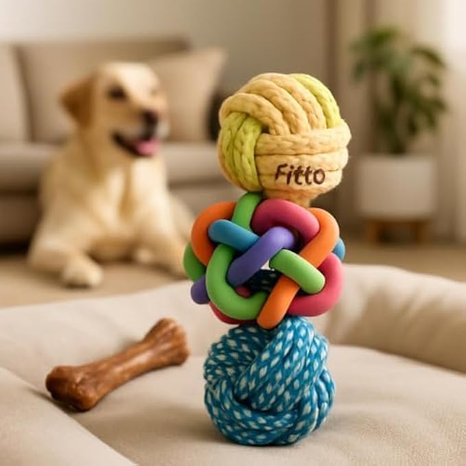 96 Pieces Dog Rope Toy - Pet Chew Tug & Fetch Rope Toys for Small/Medium Dogs (Assorted Colors – 19.5 x 8.5 cm)