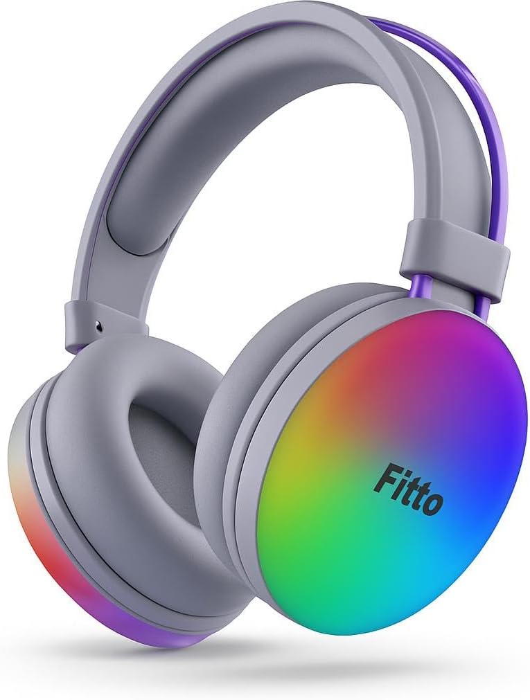 72 Pieces Over Ear Gaming Headphones with 40H Playtime and RGB Lighting