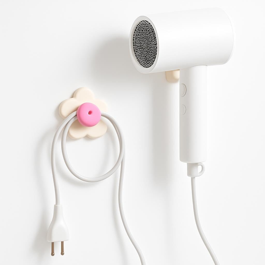 Flower Suction Cup Hook – Floral Design – Pink