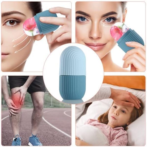 96 Pieces Multicolor Ice Rollers for Face - Refillable Silicone Facial Massage Roller for Glowing Skin (Leakproof – Safe for All Skin Types – Ideal for Anti-Aging – De-Puffing – and Relaxation)