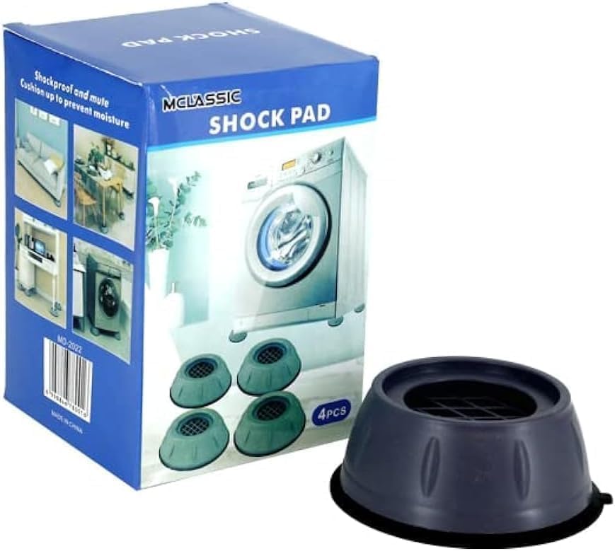 120 Pieces Anti Vibration Pads for Washer Dryer (4pc Set – Slip Resistant – Noise & Vibration Reducing Rubber Feet – Shock Absorbing – Durable Washer Accessories - Grey)