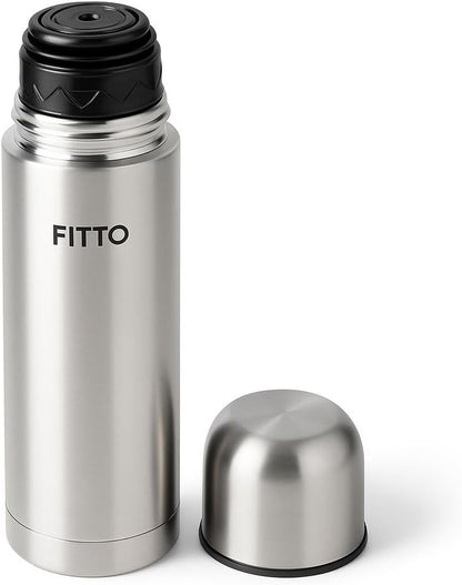 Stainless Steel Flask – High-Durability, Heat-Resistant Handle, Dishwasher Safe – Ideal for Tea, Coffee, Sauces & More – Rust Proof & Hygienic Storage Flask