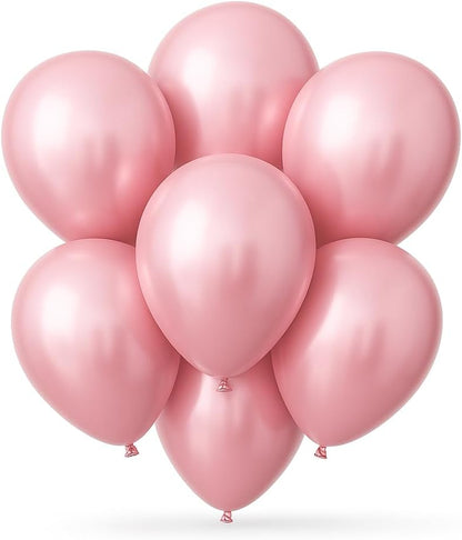 12 Inch Chrome Balloon Light Pink, 40 Pack, 2.80g Each