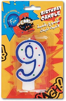 Birthday Candle - Number 9 | Birthday Party Decor, Cake Topper, Novelty Home Decoration