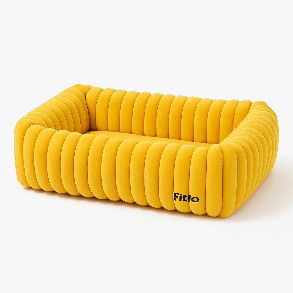 48 Pieces Plush Pet Bed - Beige -s (63x53x18cm)