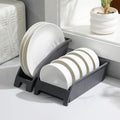 144 Pieces Bowl and Dish Storage Racks (Horizontal Design – Gun Grey – 25.5cm x 14cm x 7cm)