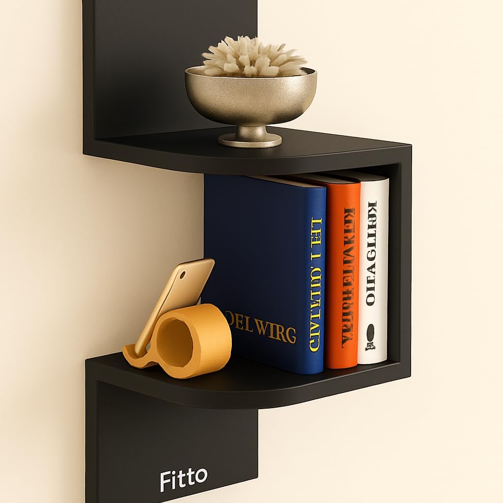 72 Pieces Wall Shelf Corner 2 Tiers (19.8X19.8X42.6cm for Home Storage)
