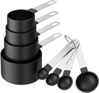 96 Pieces 8 Pieces Measuring Cups and Spoons Set - Stainless Steel Stackable Measuring Cups & Spoons for Dry and Liquid Ingredients (Precise Measurement Tools – Dishwasher Safe – Ideal for Baking & Cooking)
