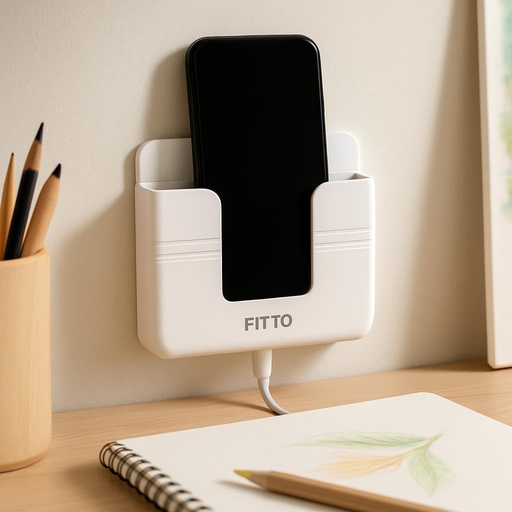 120 Pieces Wall Mounted Mobile Phone Charging Stand - Adhesive Wall Shelves (Space-Saving Organizer for Smartphones – Tablets – and Small Devices - Easy Installation – No Drilling – Sturdy – and Stylish)