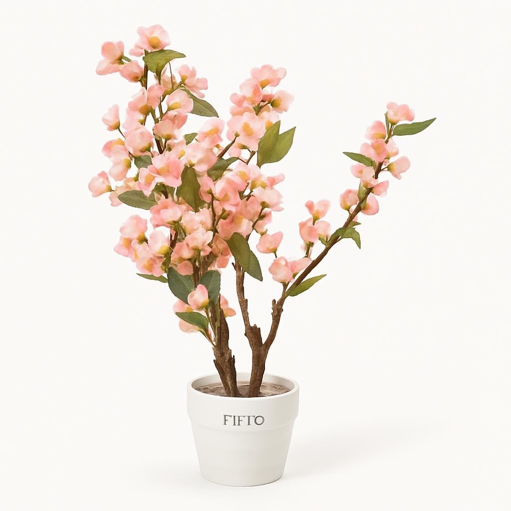 Chic Artificial Flowers in Decorative Pot 80x29x15cm for Home & Garden Decor