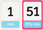 120 Pieces 36 Sheets Number Series Flash Cards (12x7.7cm Educational Tool)