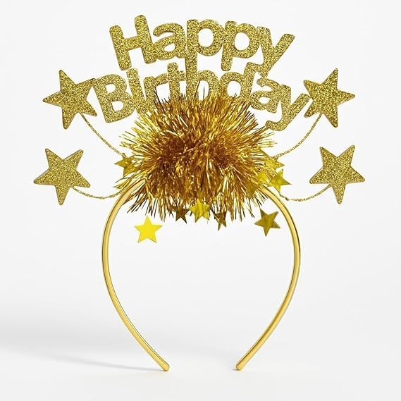 120 Pieces Gold Birthday Party Hair Band Tiara Crown Headbands for Kids Girls Women