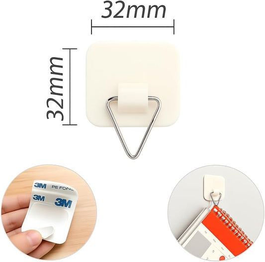 Hooks for Picture Hanging, 32mm, Heavy Duty Wall Hooks for Home and Office Decor