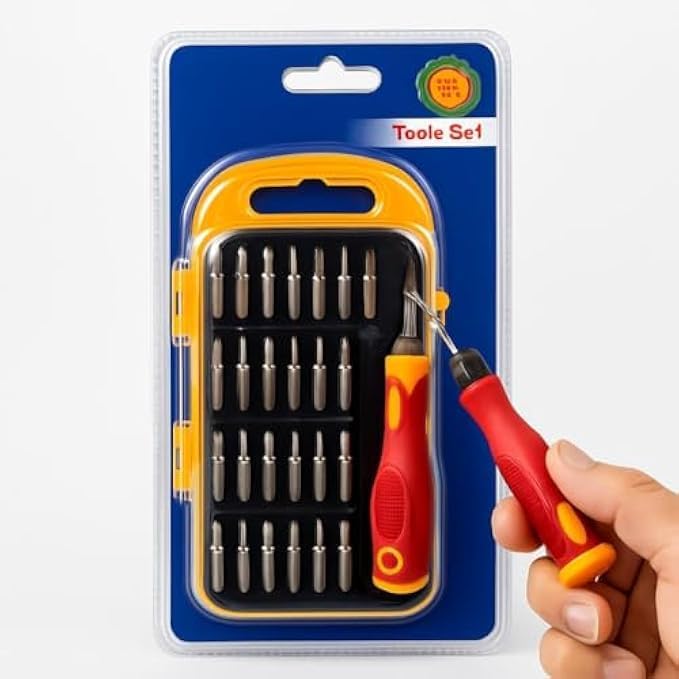 96 Pieces 45-in-1 Screwdriver Sets with Ratchet Handle & Magnetic Bits - Precision Multi-Bit Screwdriver Kit for Electronics (Home & Car Repairs)