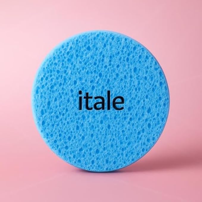 120 Pieces Blue Makeup Removal Sponge - Reusable Washable Facial Cleansing Sponge & Makeup Remover Pads for Face (Eyes & Sensitive Skin)
