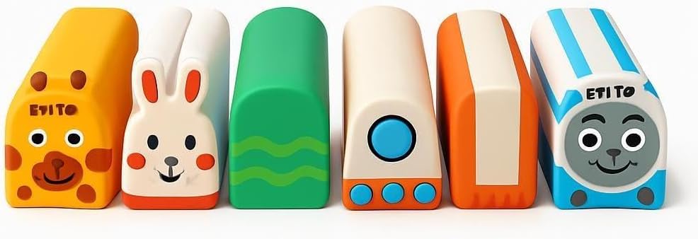 6 Pieces Aerospace Erasers Assorted Colors