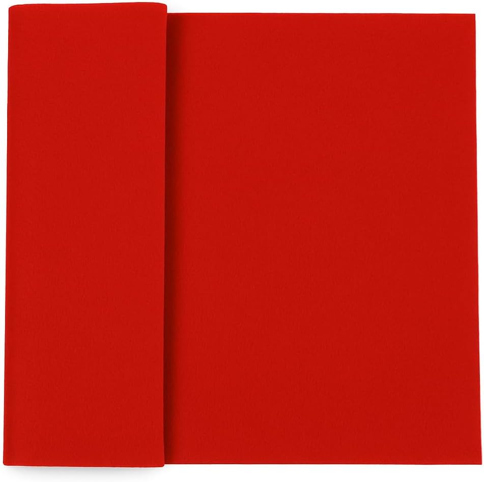 Felt Fabric 1 Piece 40cm x 60cm Red for Crafts, DIY Projects, Sewing, and Decorations