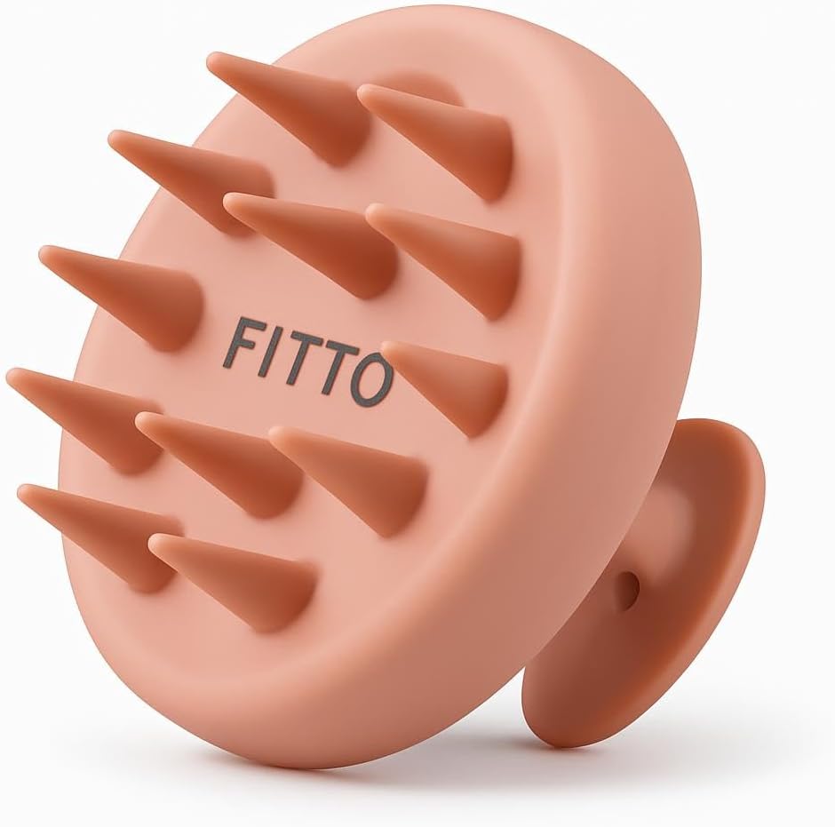 Silicone Scalp Massager Shampoo Brush for Shower, Soft Bristles, Waterproof Scalp Exfoliator, Deep Cleansing Hair Brush, Gentle Scalp Care for Men, Women, and Kids - Pink