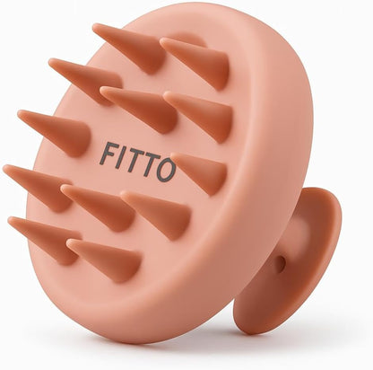 Silicone Scalp Massager Shampoo Brush for Shower, Soft Bristles, Waterproof Scalp Exfoliator, Deep Cleansing Hair Brush, Gentle Scalp Care for Men, Women, and Kids - Pink