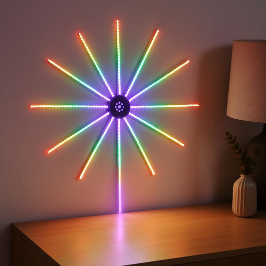 Wall LED Strip Lights with Remote Control - Flexible RGB Color Changing LED Strip for Home, Bedroom, Living Room, Kitchen, and Parties - 16.4ft Light Strip for Decorative Lighting