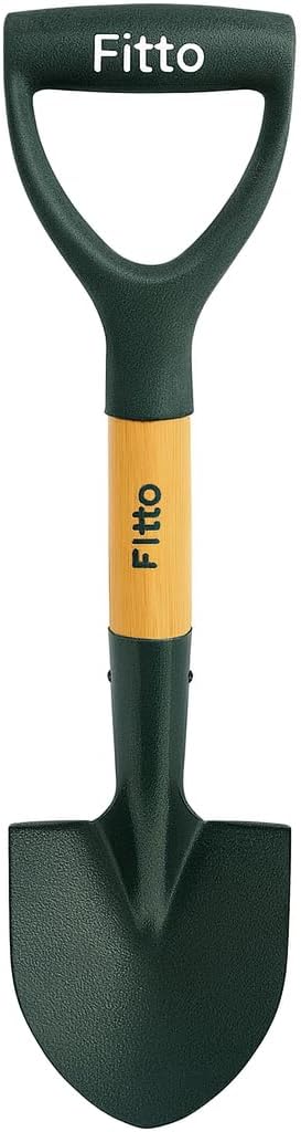 96 Pieces Metal Blade Shovels with Wooden Handle and D-Grip for Gardening
