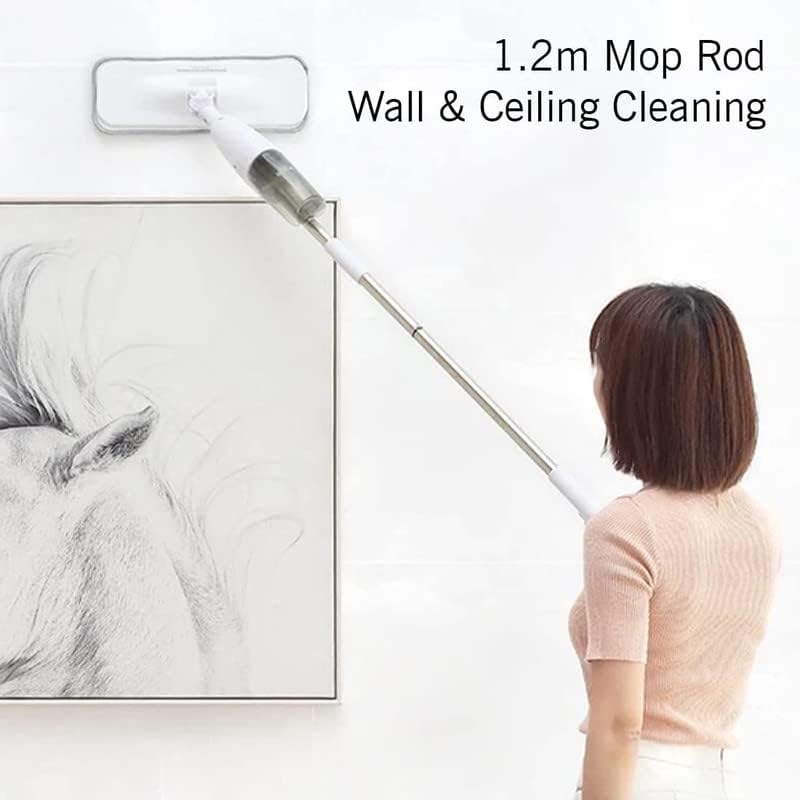 96 Pieces White Floor Cleaning Spray Mops (Removable Microfiber Cleaning Pad – 360° Swivel Head – Lightweight & Durable – Refillable Bottle for All Floor Types – Hardwood – Tile – Laminate – and Vinyl)
