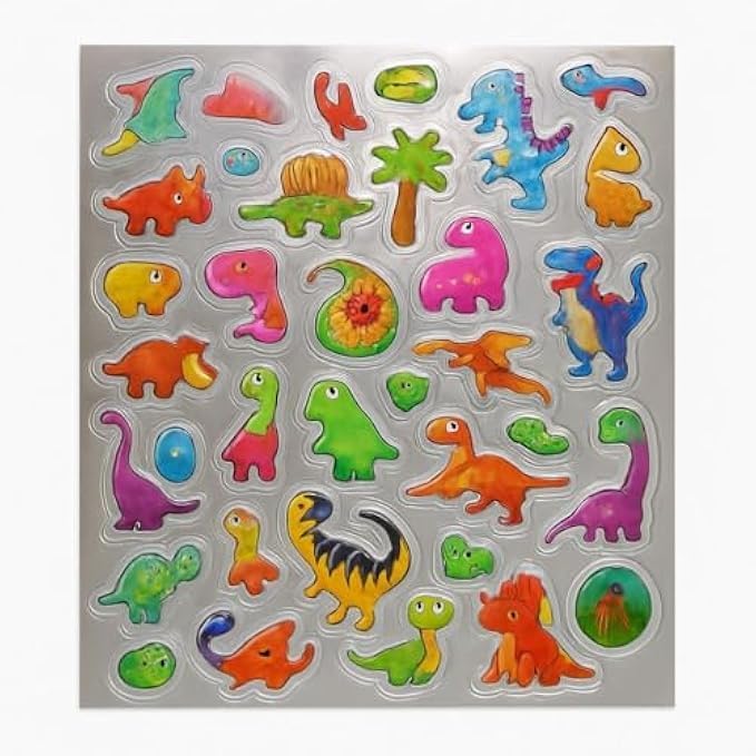 144 Pieces Dinosaur Stickers for Kids (Assorted Cute Dino Sticker Sheets for Scrapbooks – Planners – Party Favors – Crafts & School)