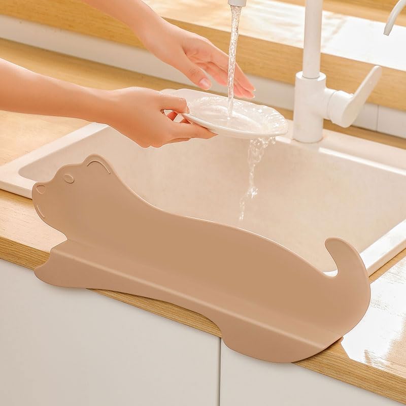 96 Pieces Silicone Dog-Shaped Sink Splash Guards (48.5cm x 6cm x 17.9cm – Anti-Splatter Kitchen Water Deflector)