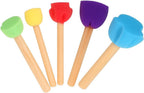 144 Pieces 5 Pieces Sponge Brushes (8cm – Assorted Colors)