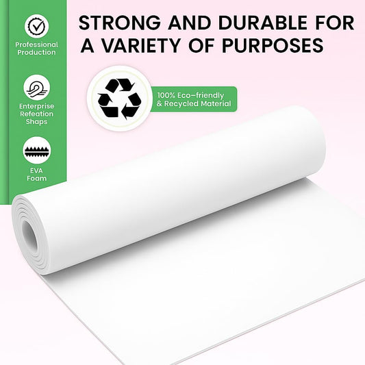 EVA Sponge 60cm x 40cm White, Multi-Purpose Foam Pad for Cleaning, Crafting, and Cushioning