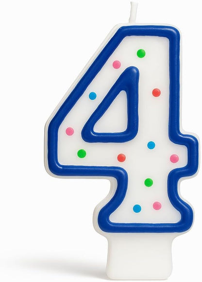 Birthday Candle Number 4 – Birthday Party Decoration, Numeral Candle for Celebration, 4 Candle for Cake, Fun B-Day Accessory