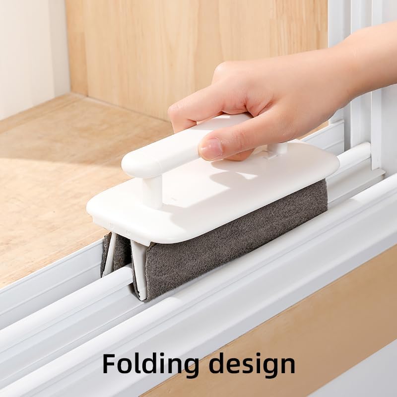 Multipurpose Cleaning Scrubber – Replaceable Cloth Pad – White & Grey