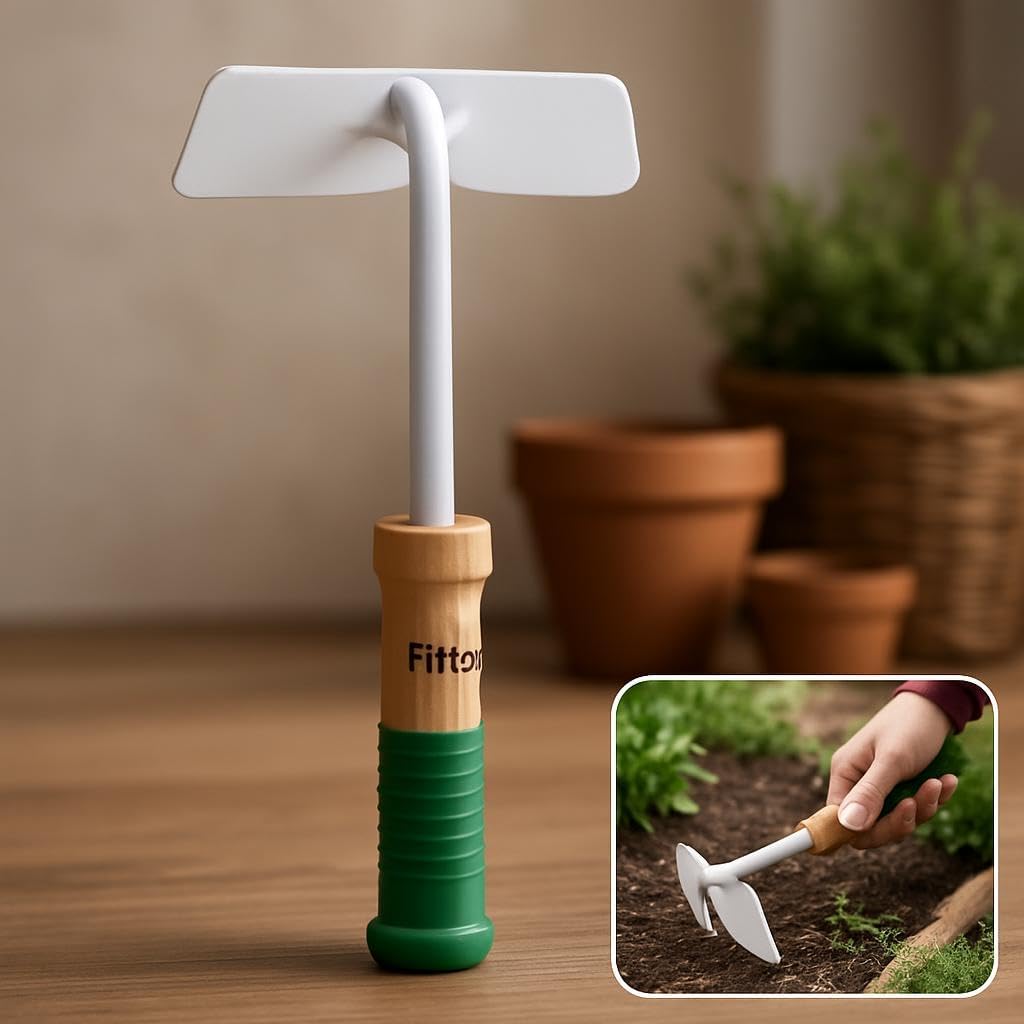 120 Pieces Handheld Garden Hoes (Bent-Neck Weeding & Soil Loosening Tool with Wooden Handle)