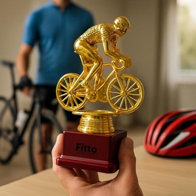 96 Pieces Cycling Golden Trophy - Premium Cycling Awards for Competitions and Events