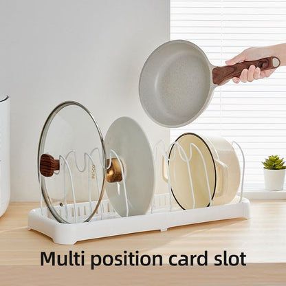 Adjustable Cookware Storage Rack – 7 Pieces – White