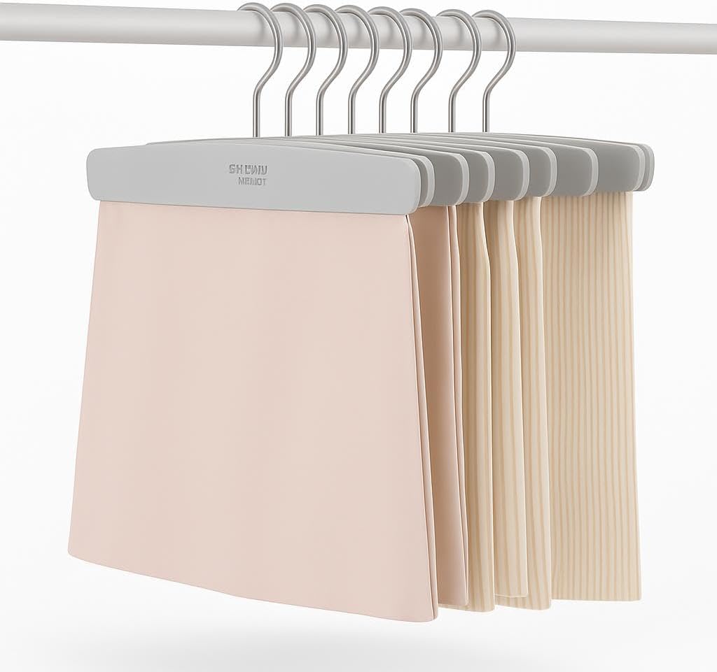 120 Pieces Easy-Grip Pant Hangers (One Clip Design – for Trousers and Skirts – Soft Felt Grip)