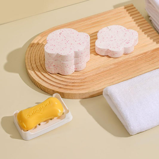PVA Cat Paw Scrubbing Sponge – Soft, Absorbent, White & Pink, Pack of 6