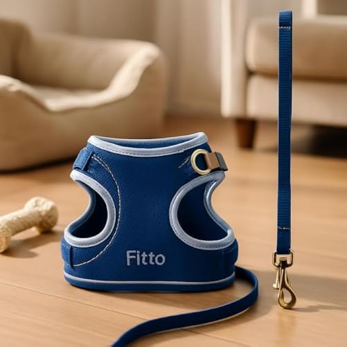 Small Pet Harness and Lead Set Size S 11.3x7cm Adjustable Nylon Harness and Leash for Small Dogs Puppies Cats