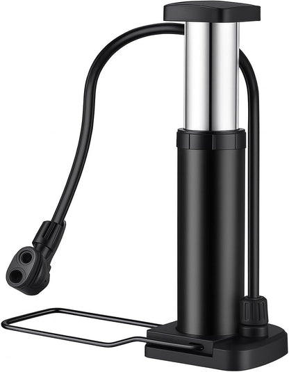 Mini Bike Pump – Foot Activated Bicycle Floor Pump, Aluminum Alloy – Portable, High Pressure, Efficient, Easy to Use, Ideal for Road and Mountain Bikes