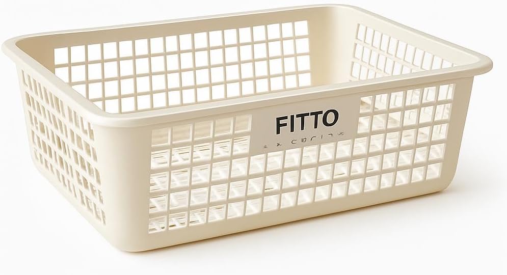Mini Storage Basket Small – Off White Fruit Tray for Washing, Storing, and Serving, Easy Drainage, Nestable, Food Safe