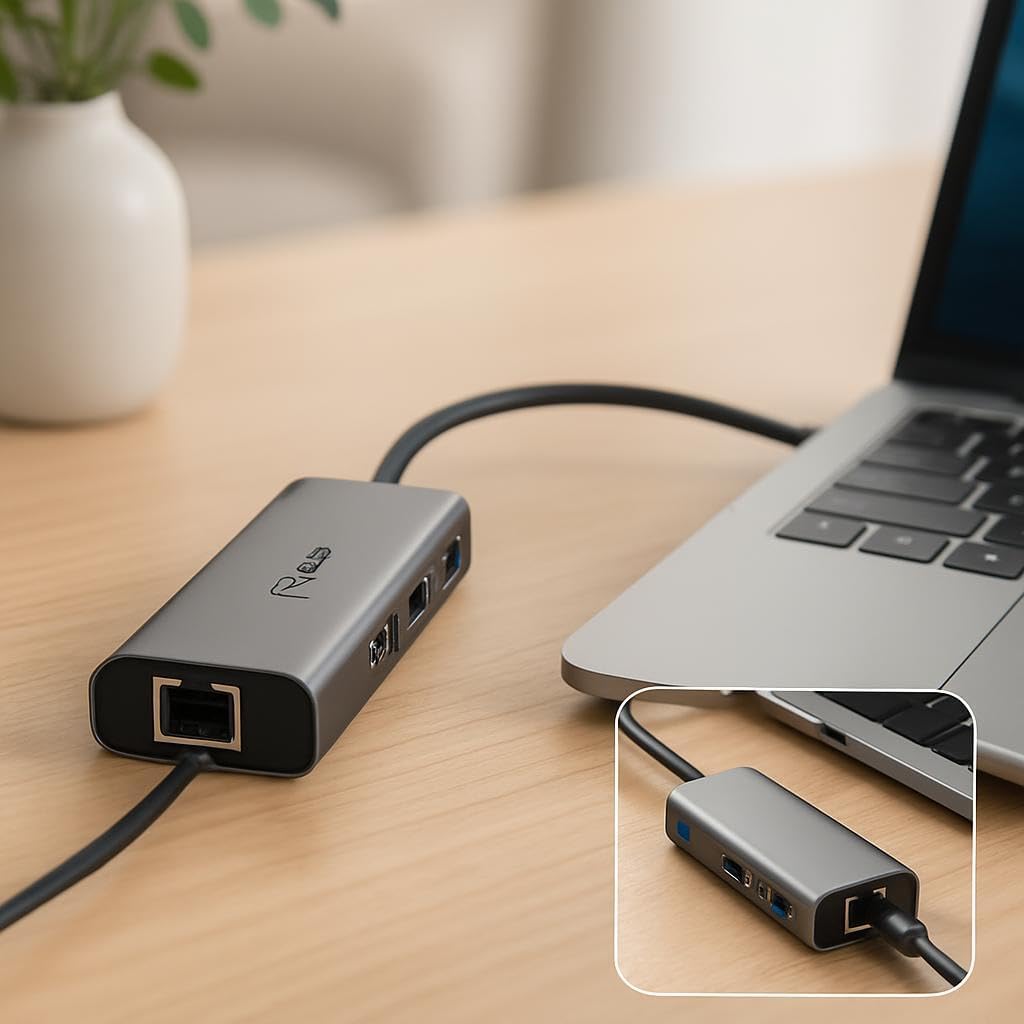 72 Pieces 5in1 USB C Hub - Type C to HDTVs (LAN – Type C – USB 3.0x2)