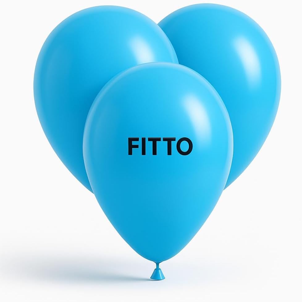 Latex Party Balloons 100 Pcs 12 Inch Light Blue - Wedding, Birthday & Special Occasion Decor