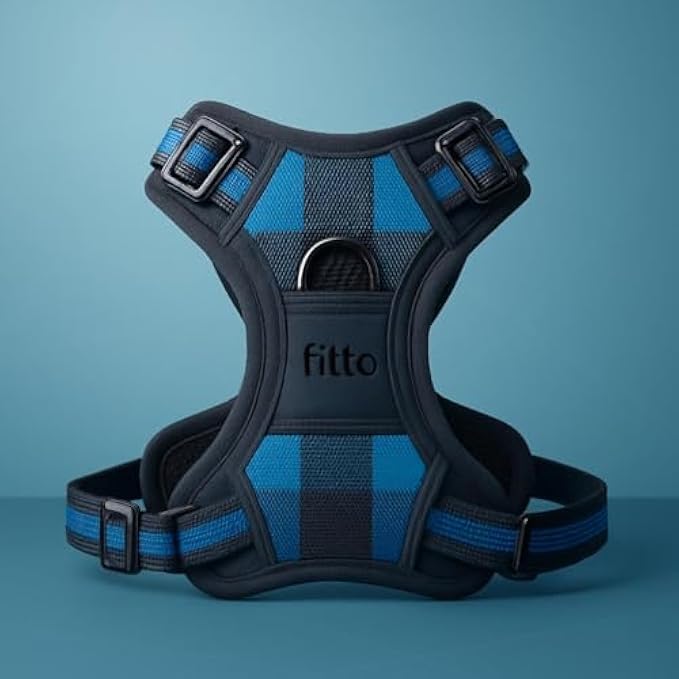 Blue Pet Harness Size S 21X21cm Adjustable Soft No-Pull Small Dog Puppy Cat Harness