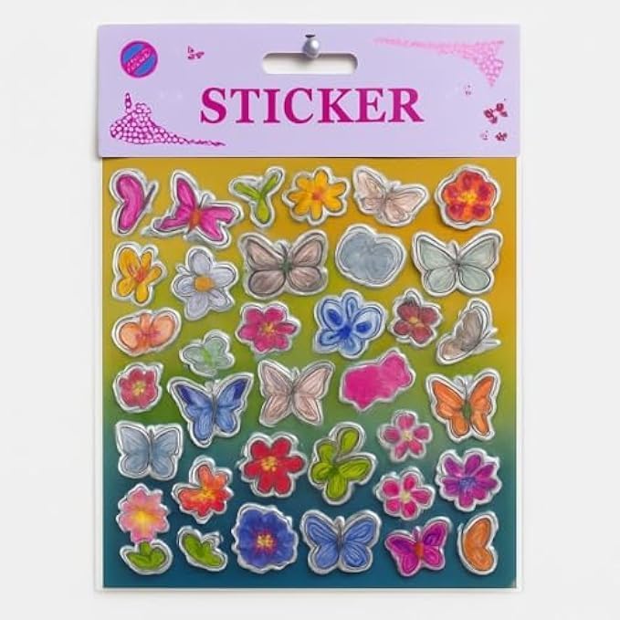 144 Pieces Butterfly Stickers Removable Vinyl Wall Decals 60pcs Colorful 3D Peel-and-Stick Butterflies for Nursery Kids Room Laptop Scrapbook Home Decor