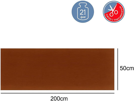 Crepe Paper Roll 200cm x 60cm Dark Brown for Crafts, Decorations, and DIY Projects