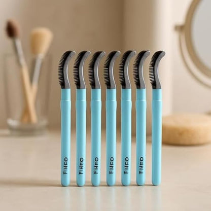 Eyelash Comb 6-Pack Blue - Mascara Comb for Clump Removal & Lash Separation, Reusable Lash Comb for False and Natural Lashes